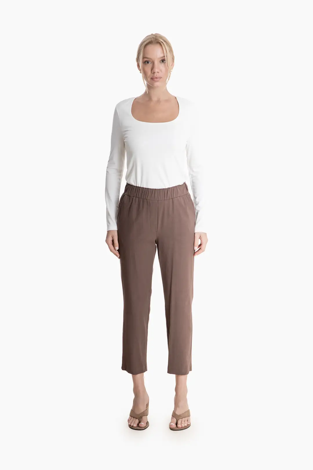 71486 BELİ LASTİKLİ PANTOLON