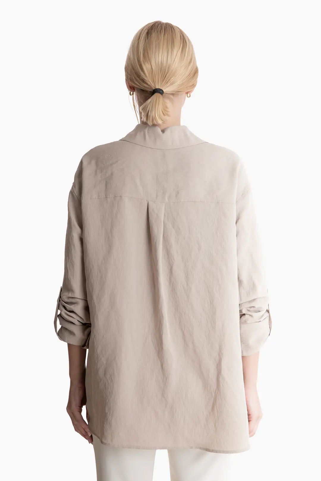 50952 OVERSIZE ÇİZGİLİ GÖMLEK